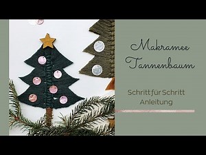 Anleitung Makramee Tannenbaum mit einer Schablone | easy DIY