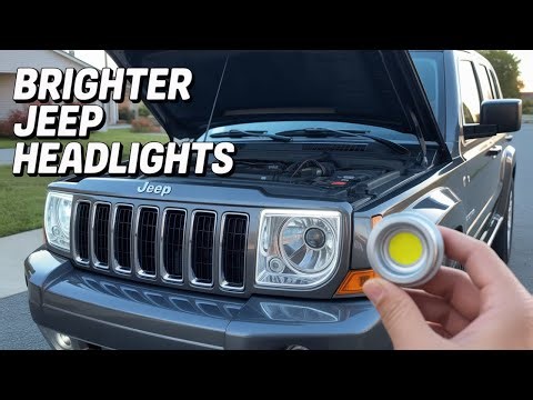 How To Replace Jeep Commander's Headlight Bulb. Rimthin LED Lights