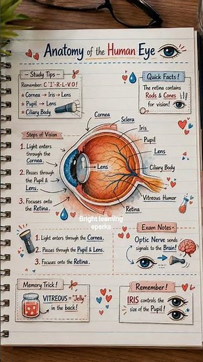 Human Eye Diagram Explained 👁️ Easy Labeling & Functions for Students #biology