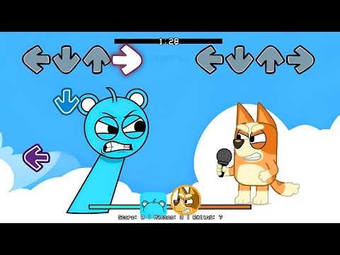 FNF Sprunki All Phases vs Bluey, Bingo & Mackenzie Sings Pony Girl | FNF Mods