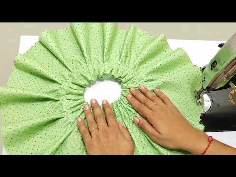Very Easy and New Pattern Dungree Frock making at Home # Dungree TOP Cutting and Stitching Tutorial