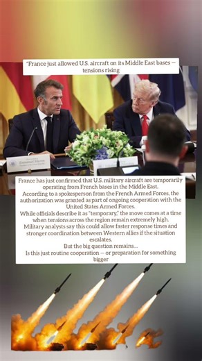 BREAKING: U.S. Warplanes Allowed on French Bases in the Middle East 🇺🇸🇫🇷 #shorts