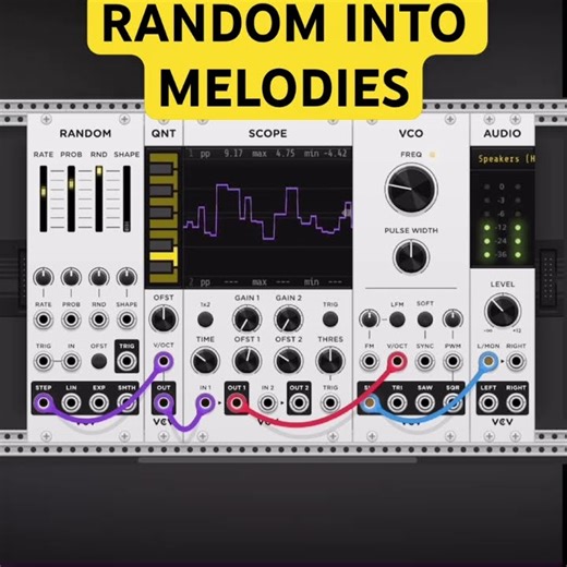 VCV Rack Trick: Make Random Voltages Sing #vcvrack