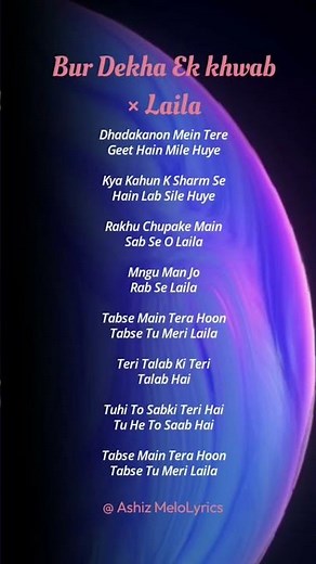 TRY WITH YOUR OWN VOICE 🤍- DEKHA EK KHWAB × LAILA SONG LYRICS🎶#song#lyrics#songlyrics #dekhaekkhwab