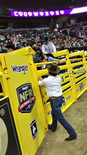 POV: first round of the 2022 NFR #rodeo #rodeotime #bullfighting #roadto10k #rodeotok #bullriding