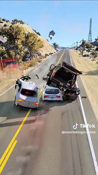Realistic Highway Car Crashes in BeamNG.drive