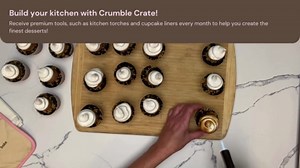 Crumble Crate - S'mores Cupcakes DIY Baking Set/Kit. All pre-measured ingredients and essential baking tools, Gift Idea, Baking Gift Sets