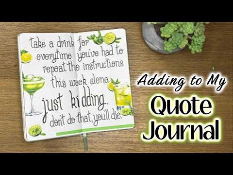 Quote Journal Spread - Teaching, Repeating Yourself, and Margaritas