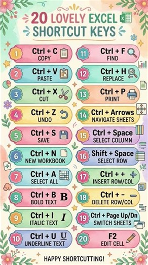 Excel Shortcut Keys Full Guide #excel #shortcutkeys