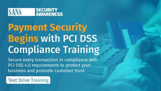  Secure Payments with Confidence with PCI DSS Compliance Training Facing challenges with PCI DSS compliance across different roles? Our role-based training solution makes it easy! ✅ Customized Training Tracks ✅ Enhanced Engagement & Retention ✅ Effective Delivery  Unlock Your Free Trial ➡️ https://www.sans.org/u/1x8o #PCIDSS #Compliance #DataSecurity #SecureWithSANS | SANS Institute | Facebook