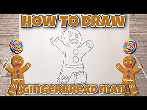 HOW TO DRAW THE GINGERBREAD MAN | SHREK | Easy Step-by-Step Tutorial | FOR KIDS
