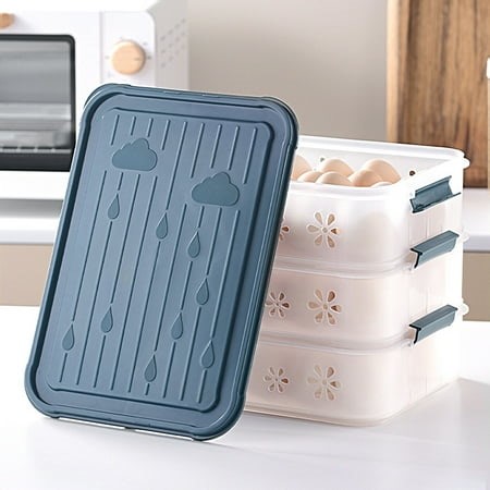 Egg Storage Box Multi-Compartments Stackable Plastic 24 Grids Egg Divider Box Fridge Food Organizer Bin Home Supplies - Walmart.ca