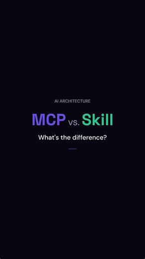 Ai skill and MCP? 👉 now you understand the difference #ai #mcp #skill #skills