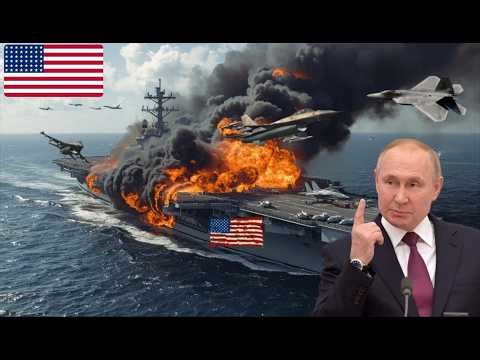 25 minutes ago! Russia's elite naval forces brutally destroyed the US's most important aircraft carr