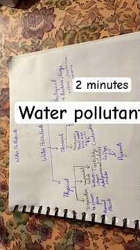 Water pollutant in 2 minutes
