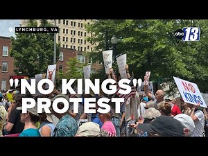 ABC 13 is live at the "No Kings" protest in Lynchburg
