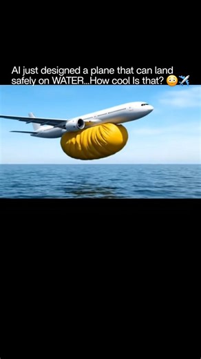 Technology on Instagram: "This might be the future of airplanes… 😳✈️ Follow @alienstechnology for more mind-blowing tech 🤯🚀 AI engineers recently created new aircraft safety prototypes designed to help planes land safely on water during emergencies. The design uses large inflatable air-cushion structures that deploy instantly, allowing the plane to float and stay stable on the ocean surface. This type of tech could one day reduce crash fatalities, improve emergency landings, and completely ch