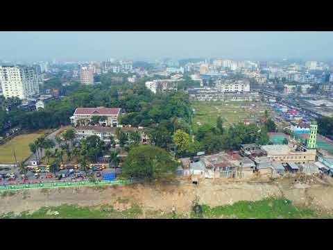 Sarkit house! keane bridge area sylhet drone shot.