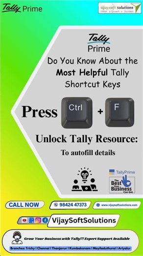 ( CTRL +F ) - SHORTCUT KEY Tally shortcut keys !!! VIJAY SOFT SOLUTIONS