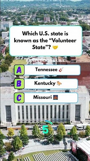 🇺🇸 “Volunteer State!”⚔️ “Historic nicknamewhich US state is known as the world volunteer state#usa