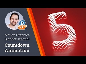 Blender Motion Graphics Tutorial - Create a halftone style countdown animation