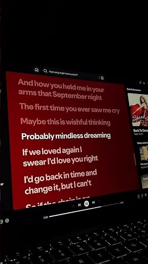 Taylor Swift - Back To December #lyrics #lyricvideo #music #fyp #taylorswift