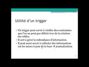 Les triggers dans PL/SQL (Déclencheurs) - Part 1