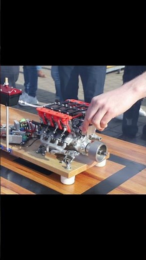 53cc V8 Model Engine with Rotary Valve in Action! #engine #rc #racing #automobile #diy #model