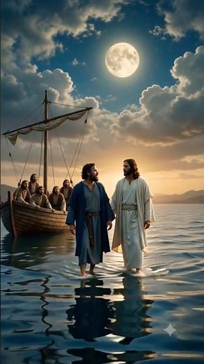 Peter Stepped Out of the Boat and Walked on Water | Faith Over Fear ✝️ #Shorts #faithplans #jesus