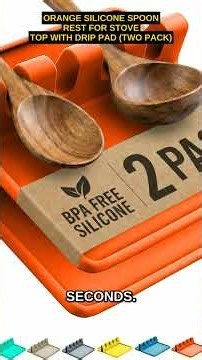 Orange Silicone Spoon Rest for Stove Top with Drip Pad (Two Pack) - Honest Review