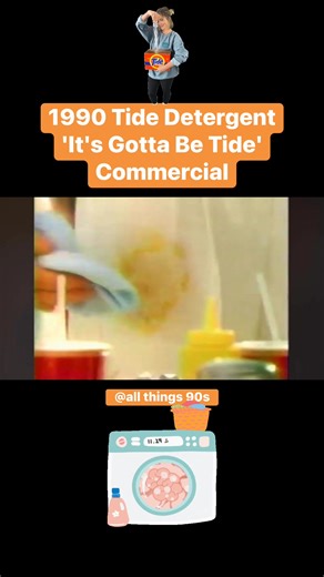 1990 Tide Detergent 'It's Gotta Be Tide' Commercial #90snostalgia #allthings90s #ilovethe90s #1990s #90skid #90sstuff #allthings1990s #90s #90skids #90sthings #90swasthebest #90scommercials #90scommercial #1990 #tide #tidecommercial #tidedetergent #tidedetergentcommercial @tidelaundry | All Things 90s