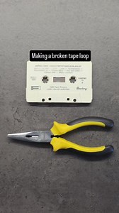 I break a cassette tape to make a tape loop #glitch #diy #experimental #cassette #tapeloop