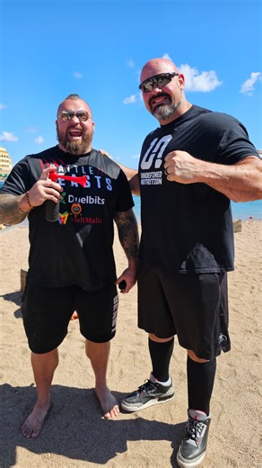 Here in Malta getting ready for @battleofthebeasts_official to get started 💪 Of course @eddiehallwsm has not lost any weight 😂😂 @camelotfilms @visitmalta #shawstrength #begreat | Brian Shaw