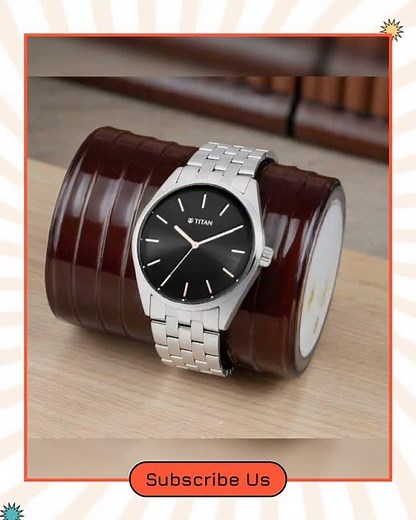 Titan Workwear Quartz Analog Black Dial Silver Stainless Steel Strap Watch for Men - NT1866SM01