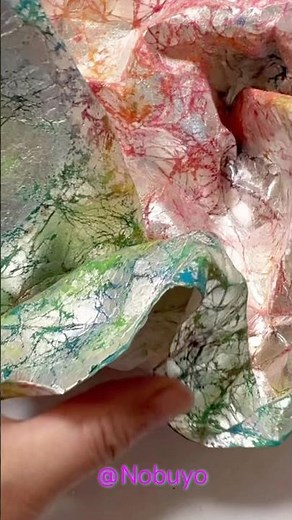 もみ紙しますJapanese Painting Techniques@Nobuyo #art #アート #日本画