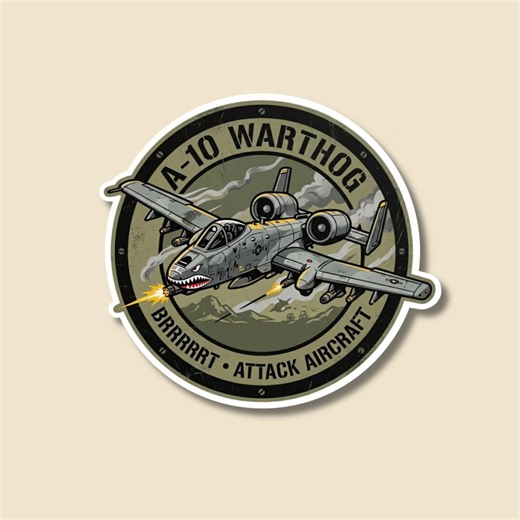 A10 Warthog Sticker - Glossy Aviation Decal - Military Sticker - Etsy