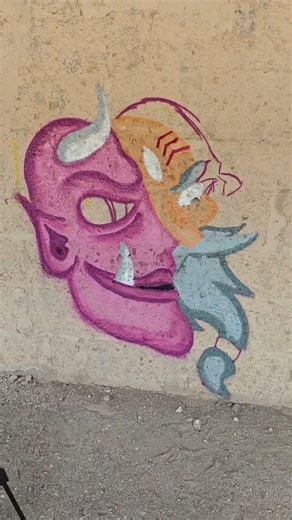 Demon mask 👹🔥(MUST watch) #graffiti #demon #youtubeshorts