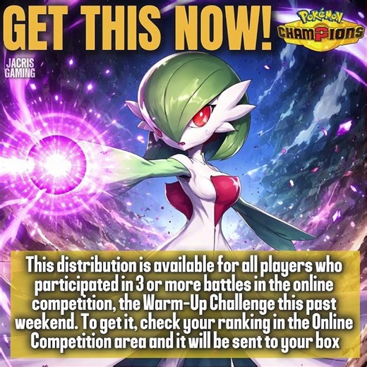 GET FREE GARDEVOIR in #pokemonchampions