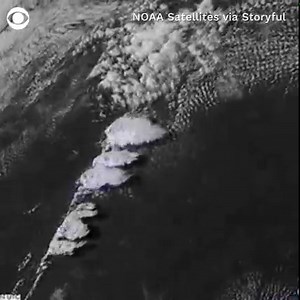 THUNDERSTORMS "ERUPT": A NOAA satellite captured severe thunderstorms and intense lightning "erupting" over the southern U.S. earlier this week. | CBS News