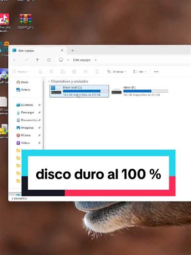 Como solucionar el error disco al 100 %. #disco #lento #windows #informatica