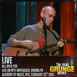 296K views · 8K reactions | LIVE - All Over You - Live on MTV Unplugged, filmed at the Brooklyn Academy of Music, Brooklyn, New York, on February 15th, 1995. | The YEAR Grunge BROKE | Facebook
