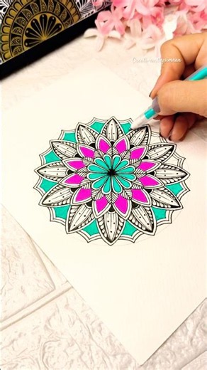Mandala Art 💖✨#art #drawing #mandalaart #satisfying #explore #shorts