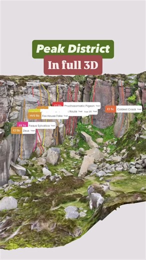 Red-Point on Instagram: "⛰️ Check out the full 3D guide of the Peak District in 🔴Red-Point and never get lost at the crag again! Download the app now on the App Store or Google Play 📲 👉 And if you’re in the UK and want to help us scan more crags, join the Dirtbag Program at red-point.com.au/dirtbag-program 💪 #PeakDistrict #Climbing #TradClimbing #UKClimbing #ClimbingLife #RockClimbing #OutdoorClimbing #Climbers #RedPoint #DirtbagProgram"