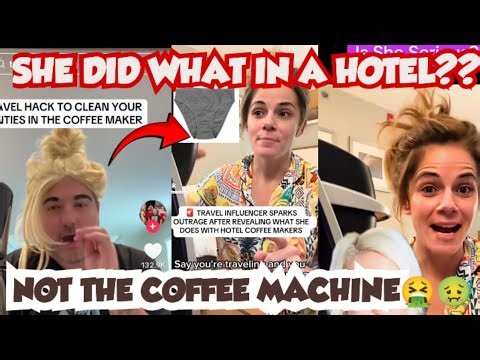She washes Her Panties/underwear In Hotel Coffee Machines, The Internet Is Disgusted & 😳 Shocked 🤢