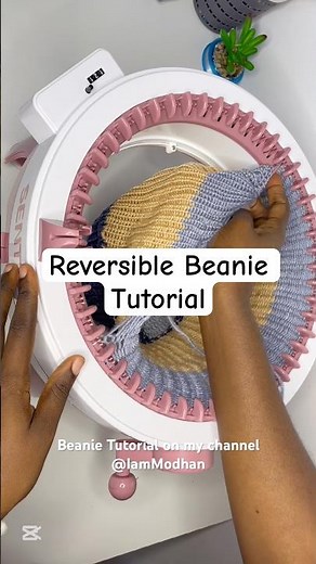 Reversible beanie tutorial with Sentro knitting machine