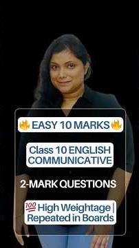 Class 10 English Communicative | Easy 10 Marks from 2-Mark Questions 💯 | CBSE Boards 2026