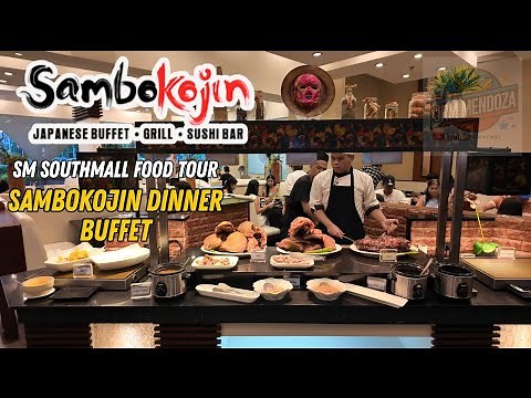 [4K] SAMBOKOJIN DINNER BUFFET FOOD TOUR SM SOUTHMALL | Unlimited Japanese-Korean Eat-All-You-Can!