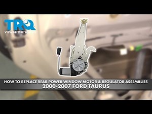 How to Replace Rear Power Window Motor & Regulator Assemblies 2000-2007 Ford Taurus
