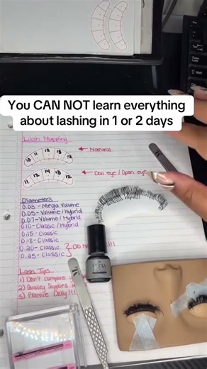 You CAN NOT learn everything about lashing in 1 or 2 days #beginnerlashtech #lashtechs #lashing