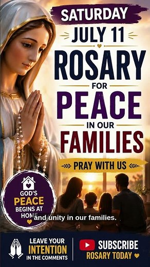 SATURDAY ROSARY 💜 JULY 11, 2026 💜 JOYFUL MYSTERIES OF THE ROSARY 💜 HOLY ROSARY #rosarytoday